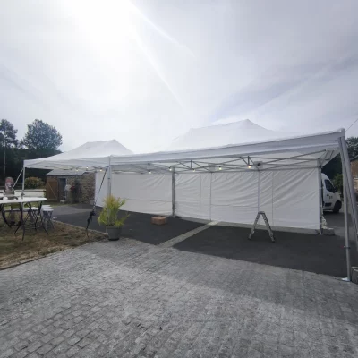 Barnum Pliant Blanc - Dimension 4X6M - Montage et Démontage inclus