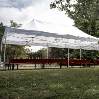 Barnum Pliant Blanc - Dimension 4MX8M - Montage et Démontage inclus