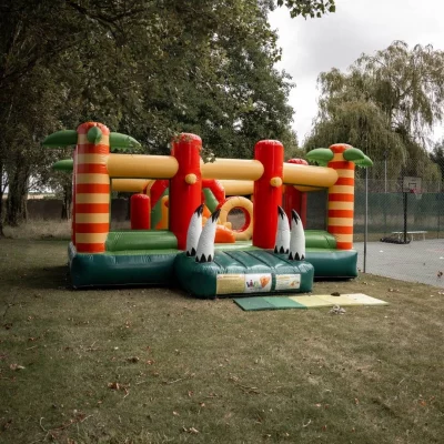 Structure gonflable "LE MONDE DES DINOS"