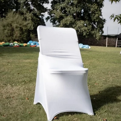 Housse de chaise universelle blanche en lycra