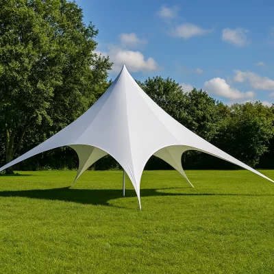 Tente de réception ETOILE Blanche L.10m l5m Ø10m