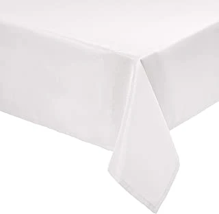 Nappe blanche rectangulaire 140 X 250 cm 100 % Polyester