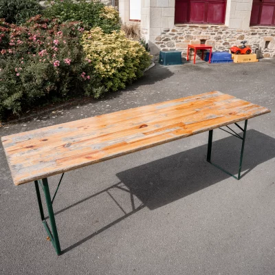 Table brasserie pour 8 personnes longueur 220x80 cm